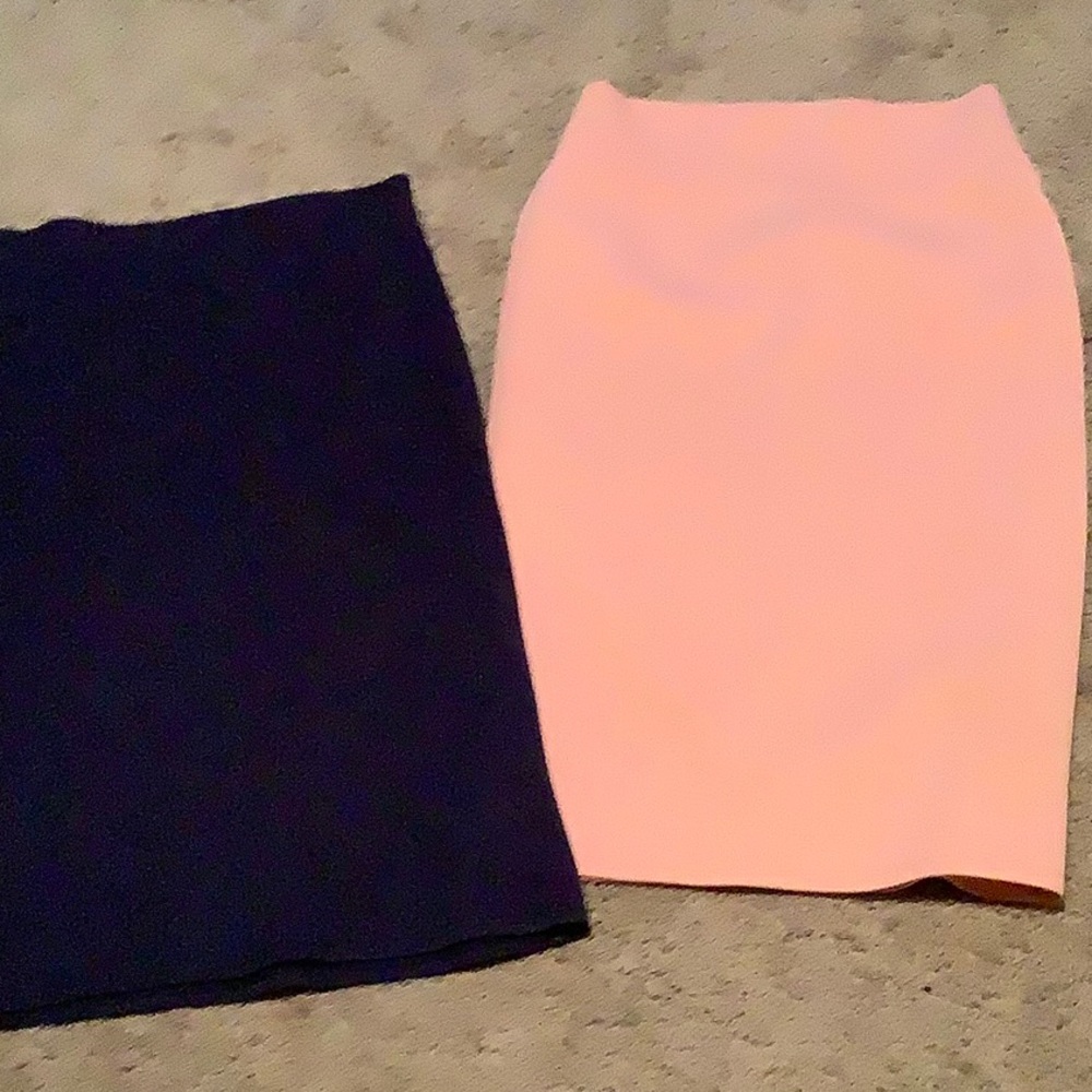 Elegant Navy and Pink Women's Skirt Set